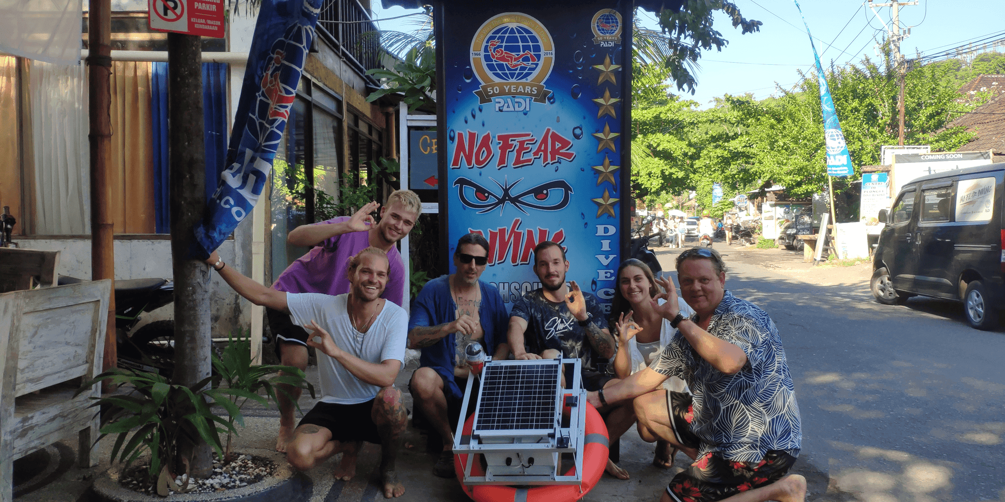 Team deploying Nemo Pi buoy